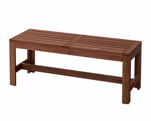 Kursi Taman Terbaik Ikea Applaro Bench – Brown Stained