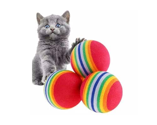 Mainan Kucing Rainbow Ball