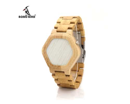 BOBO BIRD EO3 LED Digital Wood Case Watch Night Vision LED