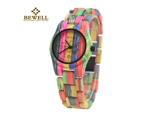 Bewell Princess Fashion Colored Bamboo Wooden Watch