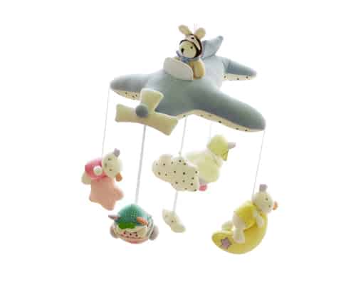 Mainan Gantungan Bayi Terbaik Shiloh Baby Crib Musical Mobile (Blue Plane)