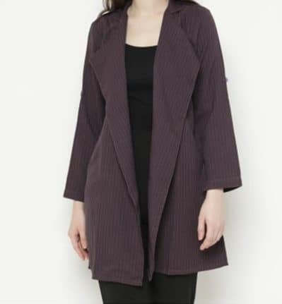 Best Women's Long Blazer Model Long Stripe Blazer from Mannequin