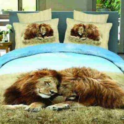 Sprei Katun Jepang Terbaik Romantic - Sprei Katun Jepang 3D Lion