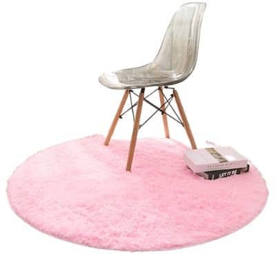 Best Plain Fluffy Floor Rug Round and Soft Fur Carpet