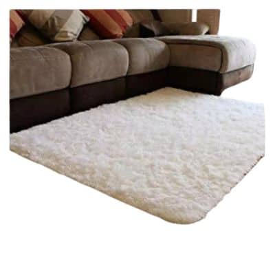 Best Plain Fluffy Floor Carpet White Rasfur Fur Carpet