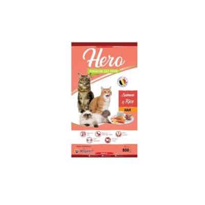 Makanan Kering Kucing (Dry Food) Terbaik Hero Cat Adult Salmon & Rice