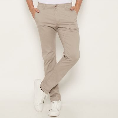 Celana Panjang Chino Pria Terbaik Original M231 Celana Panjang Pria Chinos Slim Fit Stretch Cream C1095