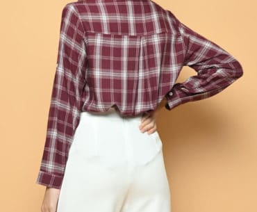 Style Kemeja Kotak Kotak Wanita Hijab