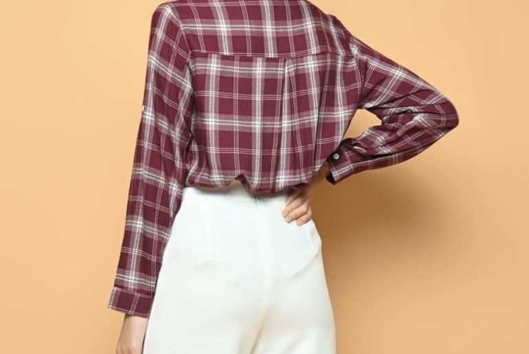 Style Kemeja Kotak Kotak Wanita Hijab