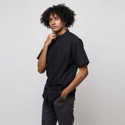 Kemeja Hitam Polos Pria Terbaik - Sigab Store Kemeja Pria Shanghai 1510S