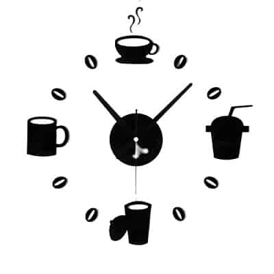Dekorasi Hiasan Dinding Ruang Tamu Minimalis Modern - Taffware Jam Dinding DIY Giant Model Kopi Cafe DIY-07 Hiasan Dinding Ruang Tamu Minimalis Modern - Taffware Jam Dinding DIY Giant Model Kopi Cafe DIY-07
