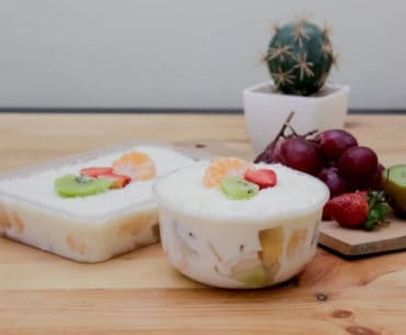 Cup Salad Buah Bulat Dan Kotak