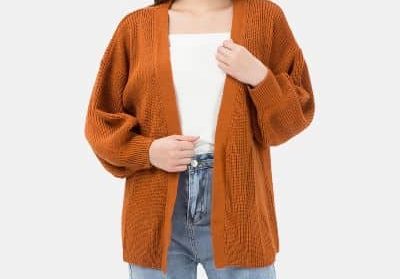 OOTD Cardigan Rajut Panjang Wanita - MKY Clothing Cardigan Rajut Polos Lengan Balon OOTD Cardigan Rajut Lengan Panjang Wanita, Hijab - MKY Clothing Cardigan Rajut Polos Lengan Balon