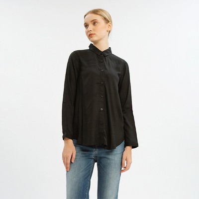 Merk Kemeja Hitam Polos Wanita Lengan Panjang Geela Willow Shirt Kemeja Hitam Polos Wanita Lengan Panjang Terbaik Geela Willow Shirt