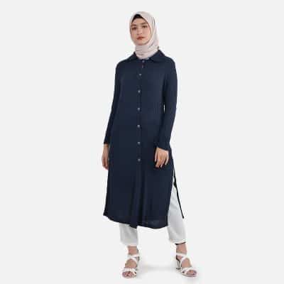 OOTD Cardigan Rajut Panjang Wanita - Queensland Kardigan Tunik Rajut Wanita OOTD Cardigan Rajut Lengan Panjang Wanita, Hijab - Queensland Kardigan Tunik Rajut Wanita