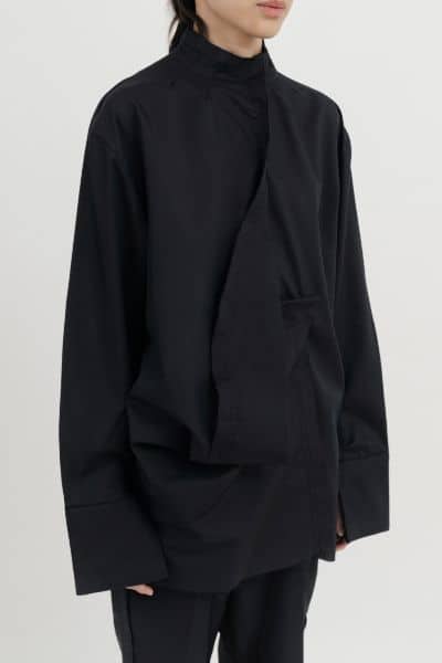 Merk Kemeja Hitam Polos Wanita - WHIM Longsleeved Shirt Kemeja Hitam Polos Wanita Lengan Panjang yang Bagus - WHIM Longsleeved Shirt