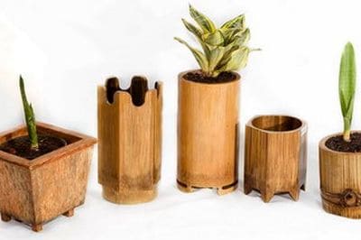 Kerajinan dari Kayu Unik - Pot Bunga Kerajinan dari Bahan Kayu - Pot Bunga