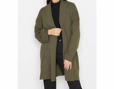 OOTD Cardigan Rajut Panjang Wanita - Come Long Ribbed Cardigan 699 Olive OOTD Cardigan Rajut Lengan Panjang Wanita, Hijab - Come Long Ribbed Cardigan 699 Olive
