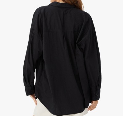 Merk Kemeja Hitam Polos Wanita - Cotton On Dad Shirt Black Kemeja Hitam Polos Wanita Lengan Panjang yang Bagus - Cotton On Dad Shirt Black