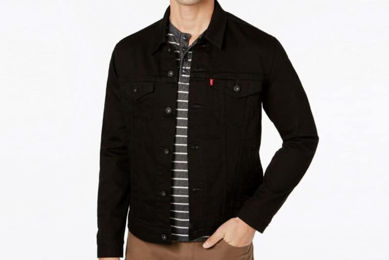 Jaket Levis Pria Warna Hitam