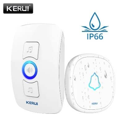 Merk Bel Rumah Tanpa Kabel, Wireless - KERUI Wireless Doorbell Waterproof Bel Rumah Tanpa Kabel, Wireless Terbaik - KERUI Wireless Doorbell Waterproof