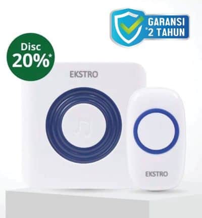 Merk Bel Rumah Tanpa Kabel, Wireless - Ekstro T3223WDB Wireless Door Bell Bel Rumah Tanpa Kabel, Wireless Terbaik - Ekstro T3223WDB Wireless Door Bell