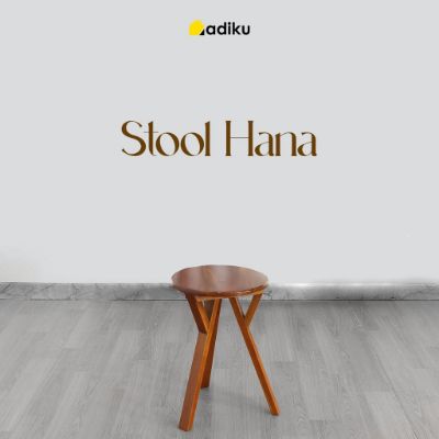 Kursi Kayu Minimalis Adiku Stool Hana Kayu Minimalis