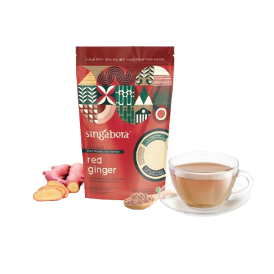 Merk Produk Jahe Merah Instan Singabera Red Ginger Powder Cold Pressed Produk Jahe Merah Instan Terbaik Singabera Red Ginger Powder Cold Pressed