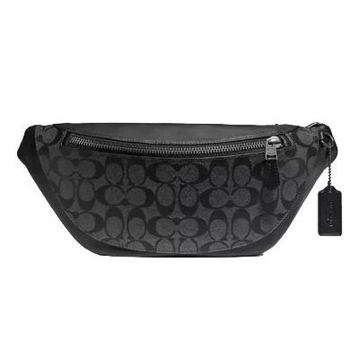 Merk Waist Bag Pria Terbaik - Coach Warren Belt Bag In Signature Canvas F78777 Charcoal Black Waist Bag Pria Terbaik - Coach Warren Belt Bag In Signature Canvas F78777 Charcoal Black