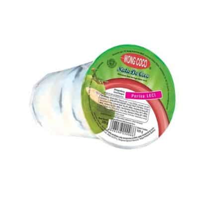 Macam-Macam Minuman Gelas Kemasan Plastik - Wong Coco Nata De Coco rasa Leci