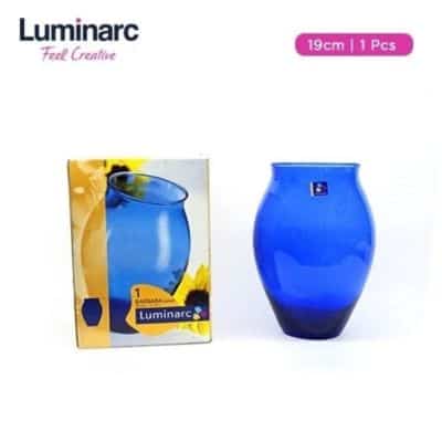 Bentuk Vas Bunga Kaca Terbaik - Luminarc Vas Bunga Kaca Saphir Biru Barbara