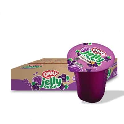 Macam-Macam Minuman Gelas Kemasan Plastik - Okky Jelly Drink rasa Blackcurrant