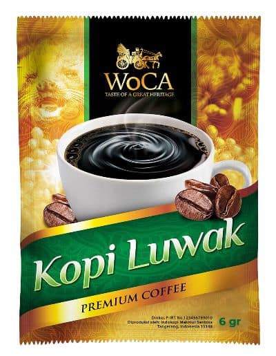 Kopi Luwak Kemasan Sachet yang Enak & Mahal - WoCA Kopi Bubuk Luwak Premium