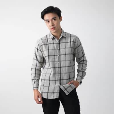 Merk Kemeja Kotak-kotak Pria Lengan Panjang -MSMO MEN Flanel Shirt Model Kemeja Kotak-kotak Pria Lengan Panjang - MSMO MEN Flanel Shirt