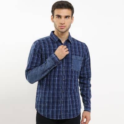 Merk Kemeja Kotak-kotak Pria Lengan Panjang - Cressida The Next Level Checked Shirt J133N Model Kemeja Kotak-kotak Pria Lengan Panjang - Cressida The Next Level Checked Shirt J133N