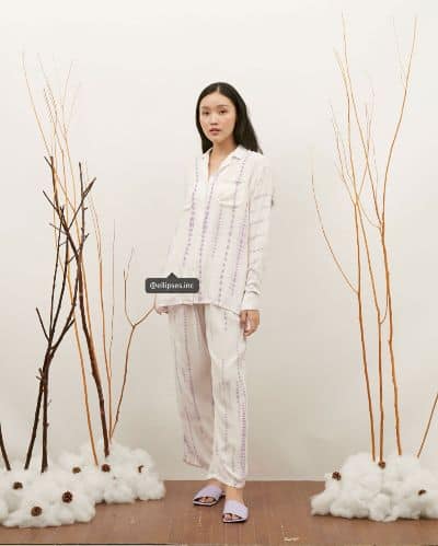 Baju Tidur Wanita Dewasa Kekinan Terbaik - Ellipses.Inc Set Piyama Tie Dye Shibori