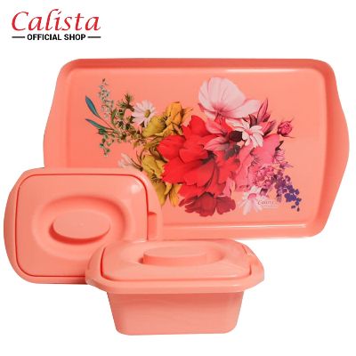 Ukuran Nampan Plastik - Calista Lopan Tempat Saji Makanan dan Nampan Set 3 in 1 Nampan Plastik Kotak, Bulat & Persegi Panjang - Calista Lopan Tempat Saji Makanan dan Nampan Set 3 in 1