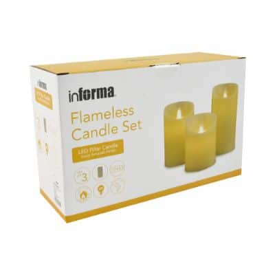 Lampu Lilin Elektrik Kecil untuk Souvenir - INFORMA NC43 Candle Flameless Set Lampu Lilin Elektrik Murah - INFORMA NC43 Candle Flameless Set