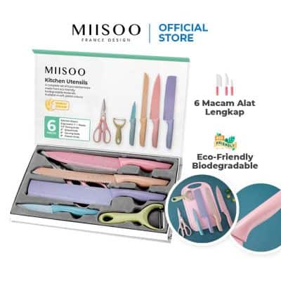 Pisau Set Dapur Terbaik - Miisoo Pisau Set Stainless Anti Lengket