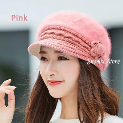 Topi Baret Style Perempuan Korea - AMANDA Fleece Topi Baret Rajut Topi Baret Korea Perempuan - AMANDA Fleece Topi Baret Rajut