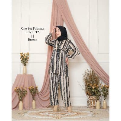 Baju Tidur Wanita Dewasa Kekinan Terbaik - Geembe.id Set Pajamas Elvitta