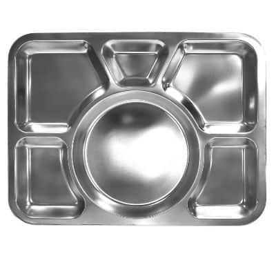 HM Food Tray Stainless 6 Sekat HM Food Tray Stainless 6 Sekat