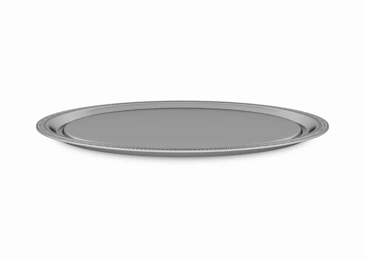 Nampan Stainless Bulat Ukuran Besar & Kecil Nampan Stainless Bulat Ukuran Besar & Kecil