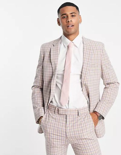 Model Patterned Suit Model Jas Pria Santai & Modern - Model Patterned Suit
