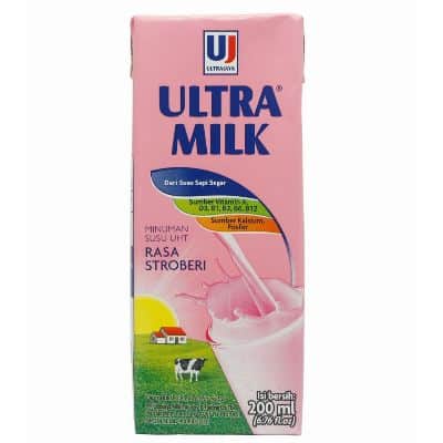 Varian Ultra Milk Susu UHT Rasa Stroberi