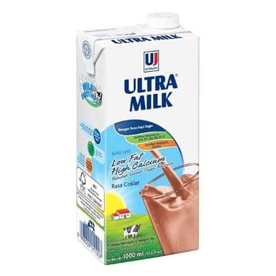Varian Ultra Milk Susu UHT Low Fat Rasa Cokelat
