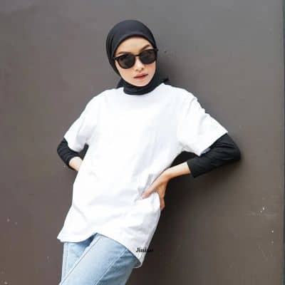 Merk Kaos Putih Polos untuk Wanita Lengan Panjang & Pendek - JINISO White T-Shirt Kaos Polos Kaos Putih Polos Wanita Oversize & Korea - JINISO White T-Shirt Kaos Polos