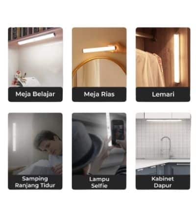 Model Lampu Hias Dinding untuk Kamar Tidur & Ruang Tamu - Tesladi Lampu Baca LED Tempel Magnetic