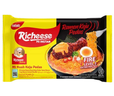 Mie Kuah Instan Rasa Pedas - Richeese Mie Ramen Keju Pedas Mie Instan Kuah Pedas yang Enak - Richeese Mie Ramen Keju Pedas
