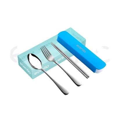 Merk Ecentio Alat Makan Stainless Steel Set 3Pcs Merk Ecentio Alat Makan Stainless Steel Set 3Pcs